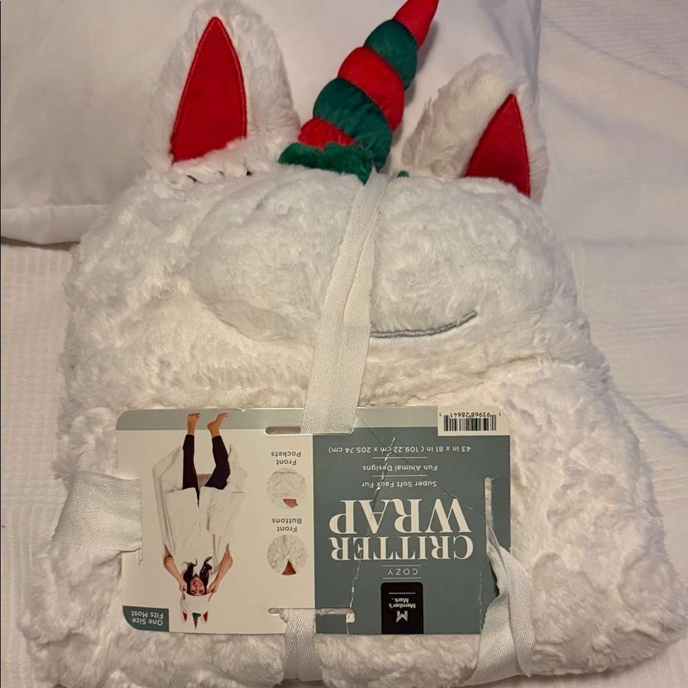 White Unicorn Cozy Wrap